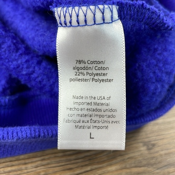 Beyond Yoga Women’s Royal Blue V Neck Oversized Cropped Sweatshirt, size Large - Picture 6 of 8